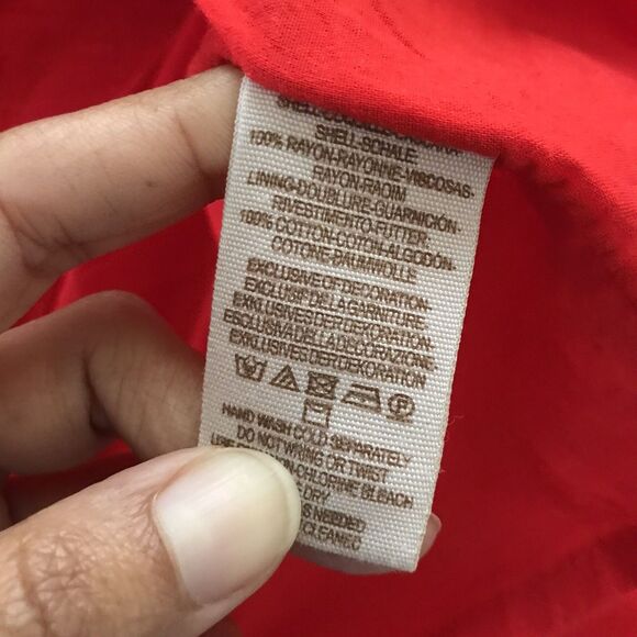 Free People Red Embroidered Cutout Long Sleeve Boho Mini Dress - M L - Picture 8 of 9